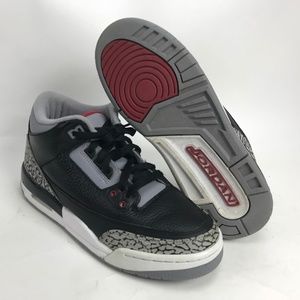 AIR JORDAN III 3 RETRO GS SIZE US 6Y BLACK CEMENT